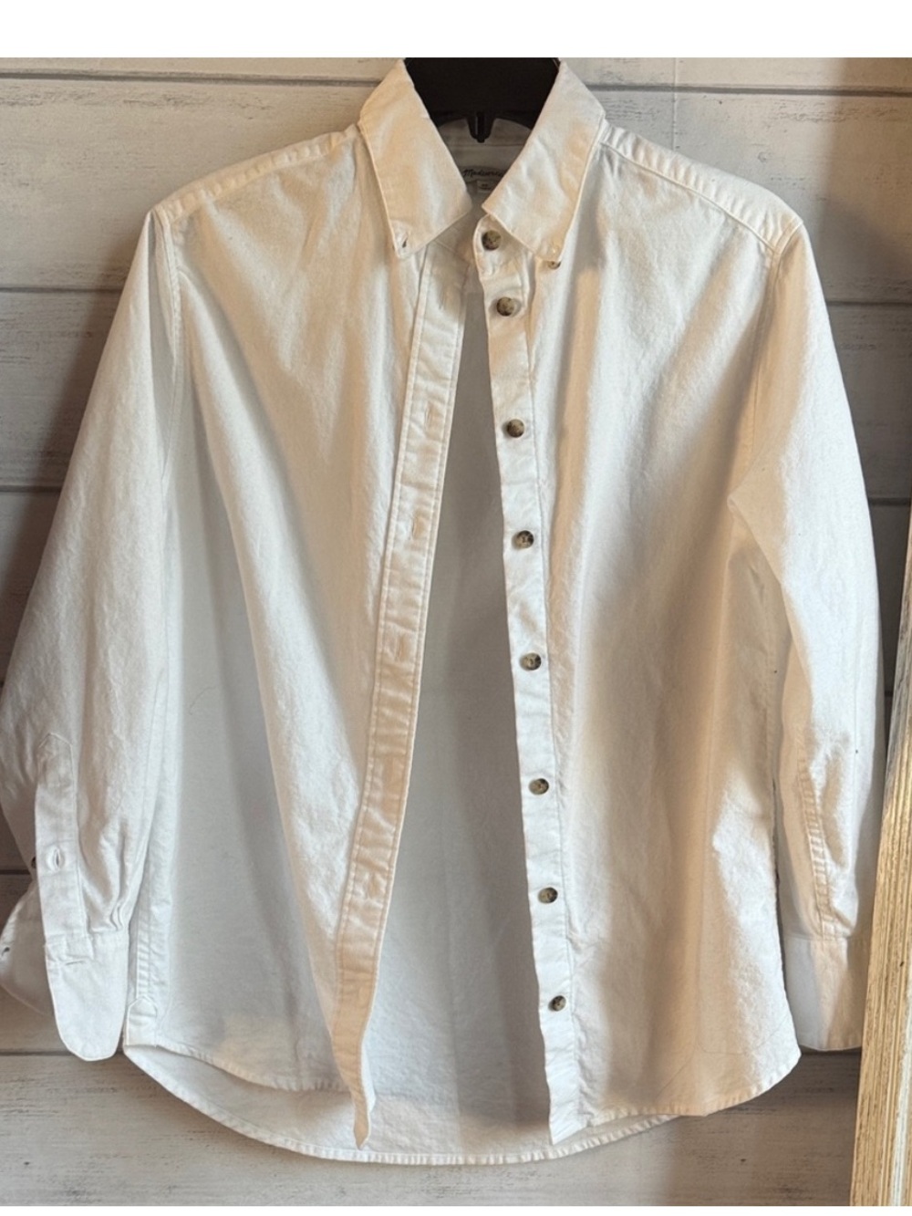 Madewelll White Trapeze Button down Shirt